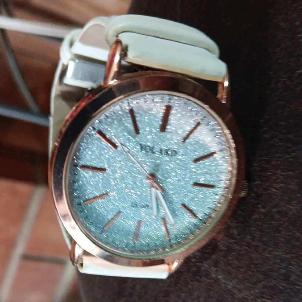 Blue Glitter Dial Women's Watch